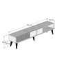 Hanah Home Milan Soporte para TV Nogal y Blanco